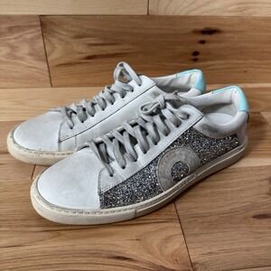 Oliver Cabell Low 1 LEEDS Leather Sneakers Leather Women's 40 Pink White Silver